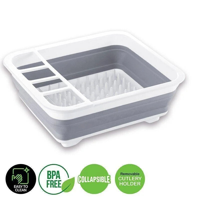 Home Master Collapsible Dish Drainer Small Spaces Camping
