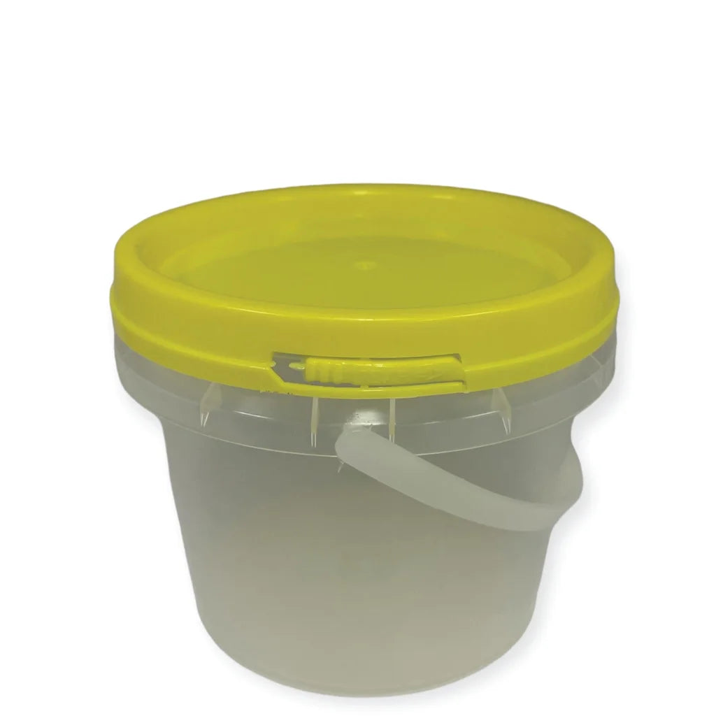 Honey Bucket Bulk 10 x 0.8L with Lid - 1Kg Clear