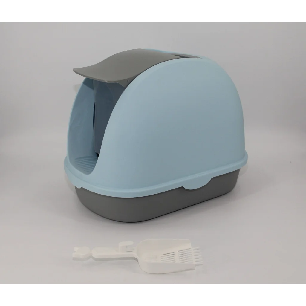 Hooded Cat Toilet Litter Box Tray House with Handle & Scoop