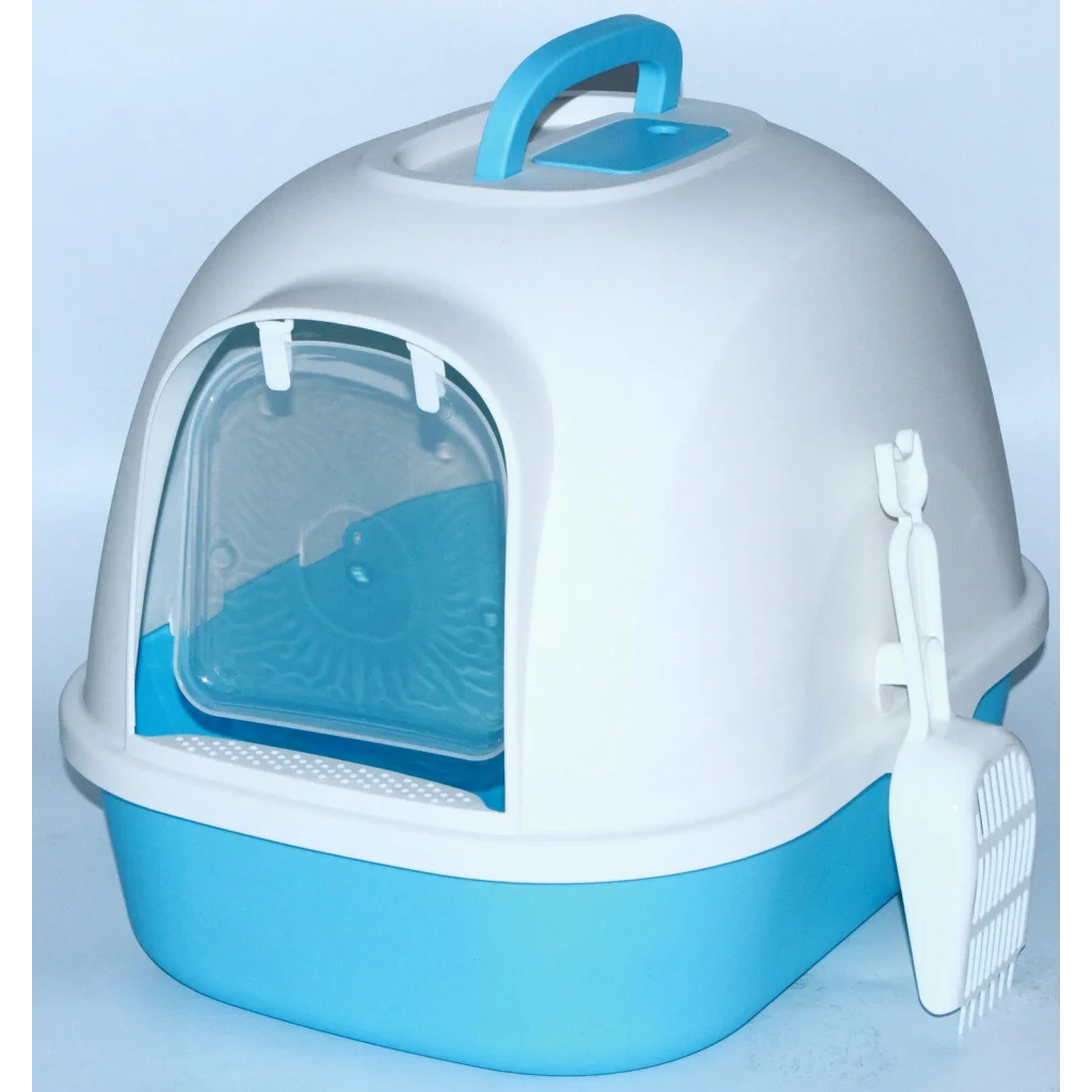 Hooded Cat Toilet Litter Box Tray House with Handle & Scoop