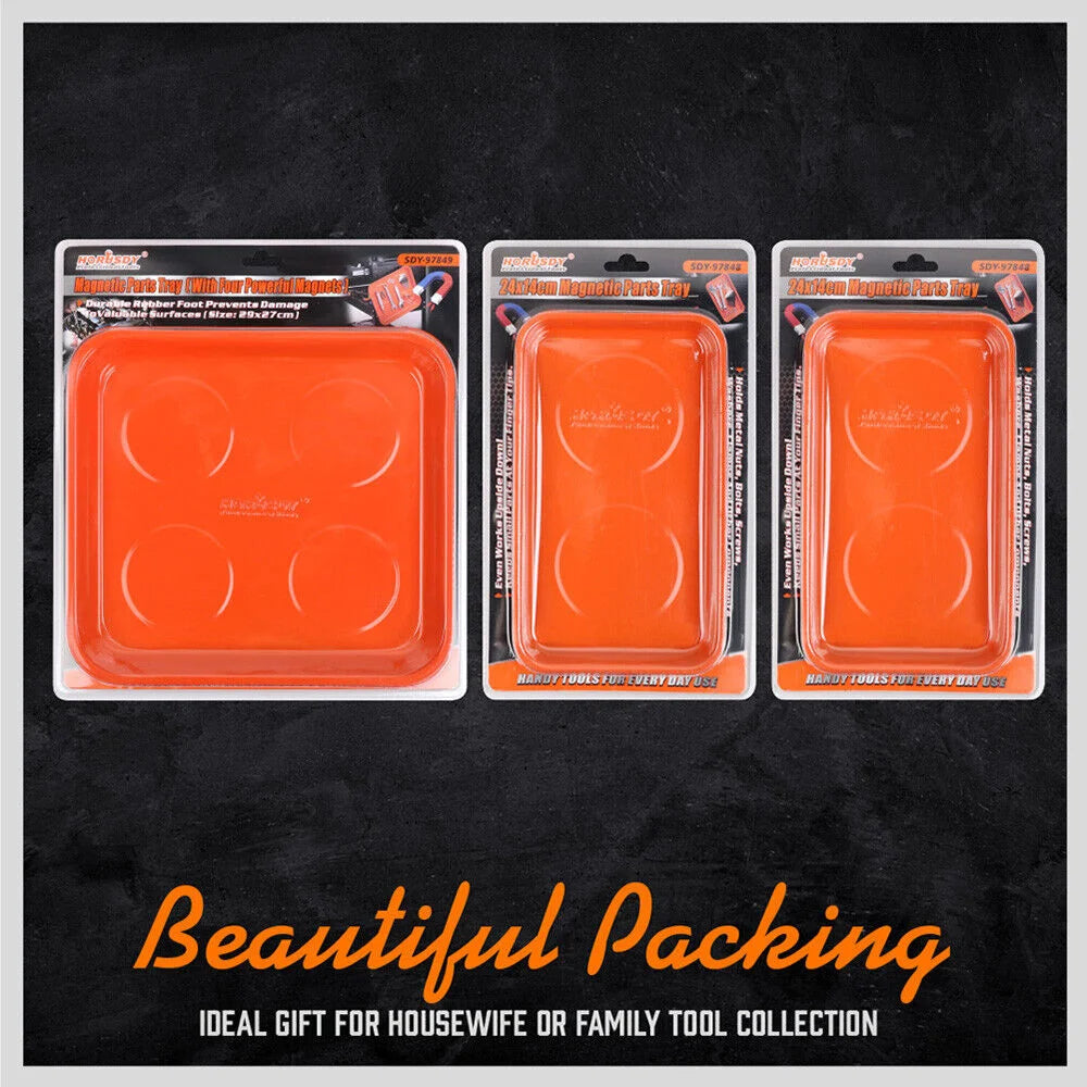 HORUSDY 3Pcs Magnetic Parts Tray Set Small Parts Tool