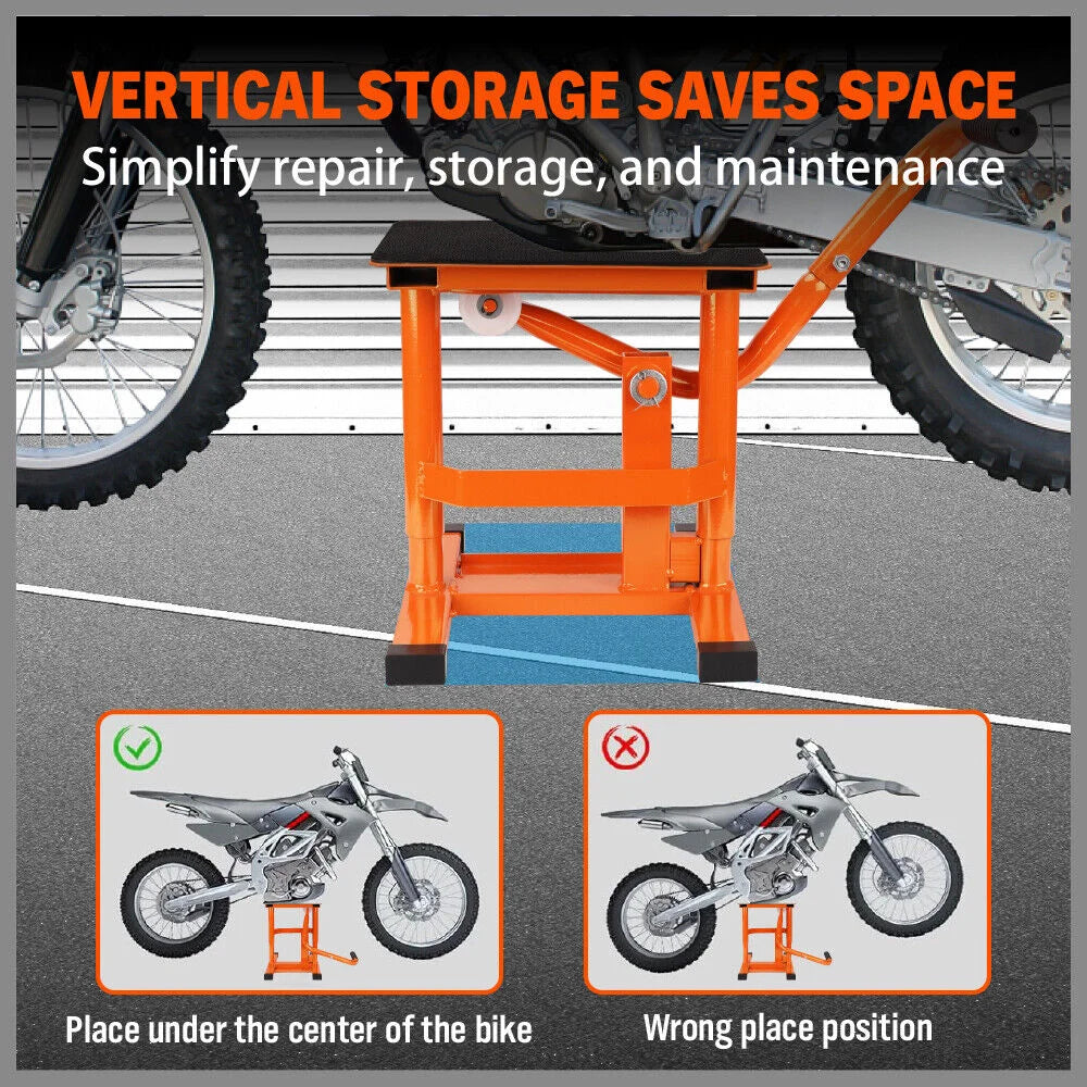 HORUSDY Motorbike Jack Lift 220Lbs Crank Lift Manual Repair