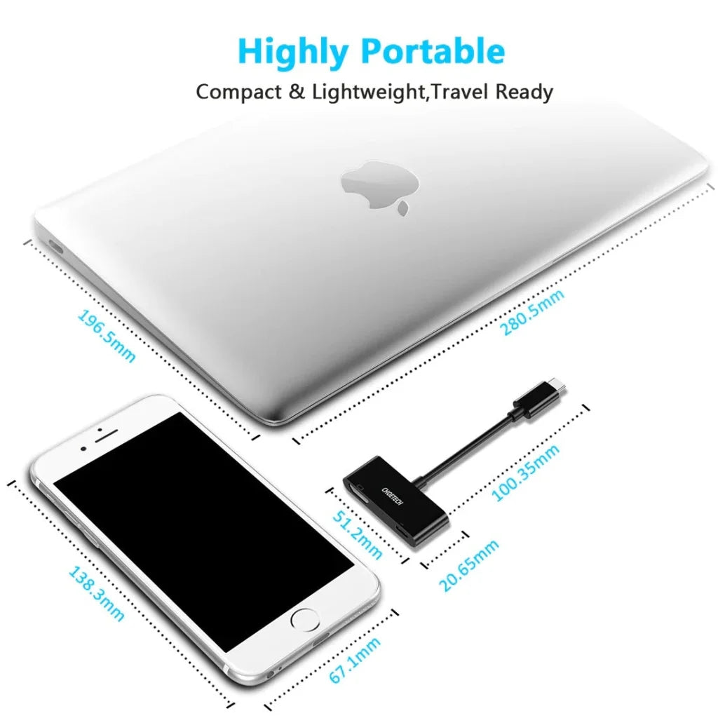 HUB-M03 USB-C to HDMI Adapter (4K@60Hz) with 60W PD