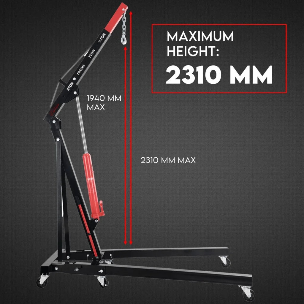 Hydraulic Engine Crane 2 Ton Folding Hoist Stand Mobile