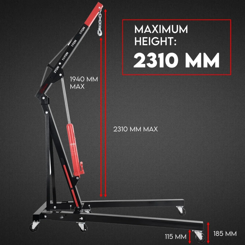Hydraulic Engine Crane 2 Ton Folding Hoist Stand Mobile