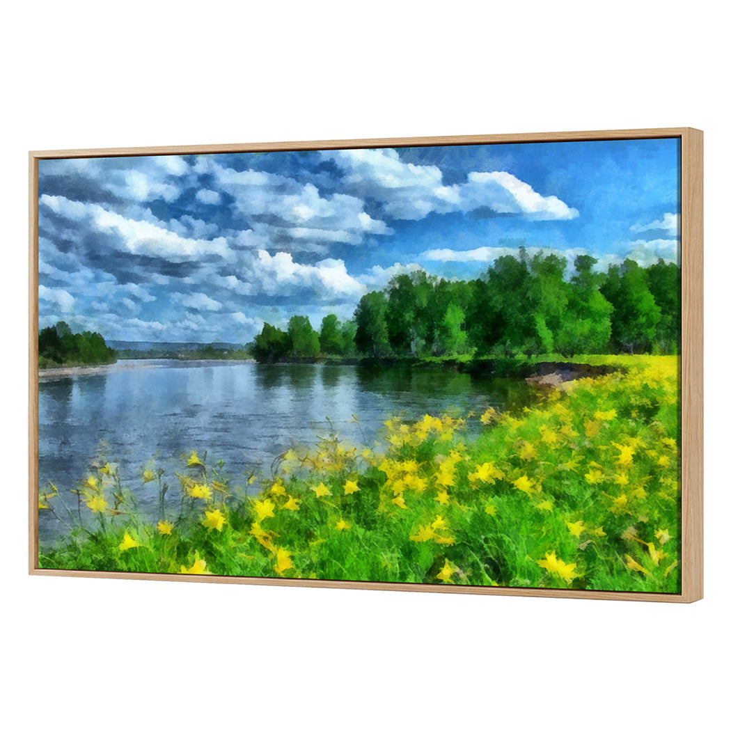 Yezi Modern Canvas Wall Art Framed Landscape Painting Large Wall Decor 80x120cm