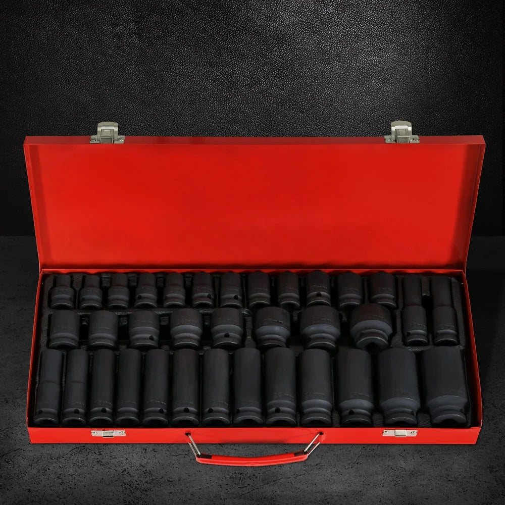 Impact Socket Set 35pcs 1/2’’ Drive Metric 8-32mm with Case