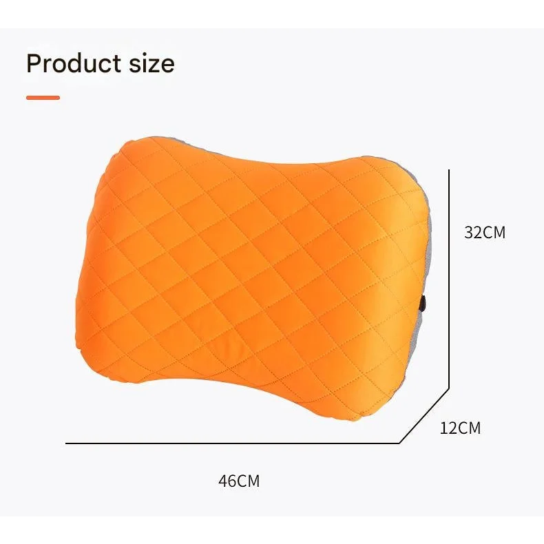 Inflatable Camping Pillow - Lightweight 46x32x12cm Travel