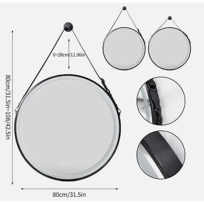 Interior Ave - LED Round Hanging Salon / Bathroom Wall