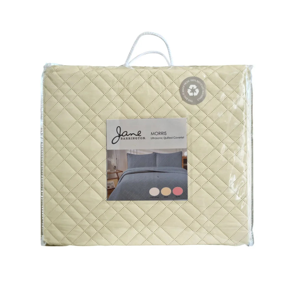 Jane Barrington Morris Beige Ultrasonic Embossed Lightly