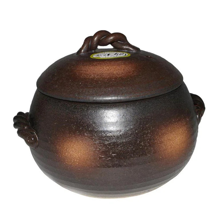 Japanese Yorozufuru-sho Brown Donabe Chestnut 7# Rice Clay