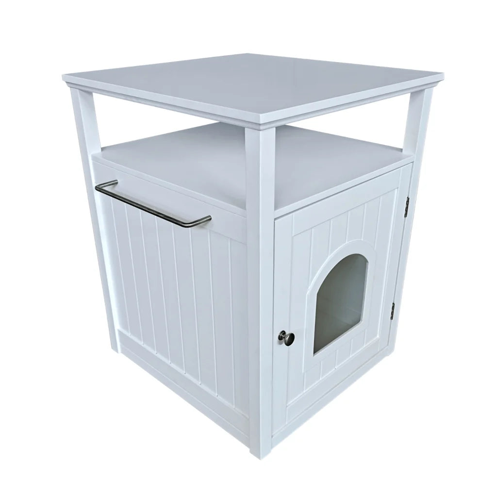 Jasper 2 Cat Litter Cabinet - White - Pet Care