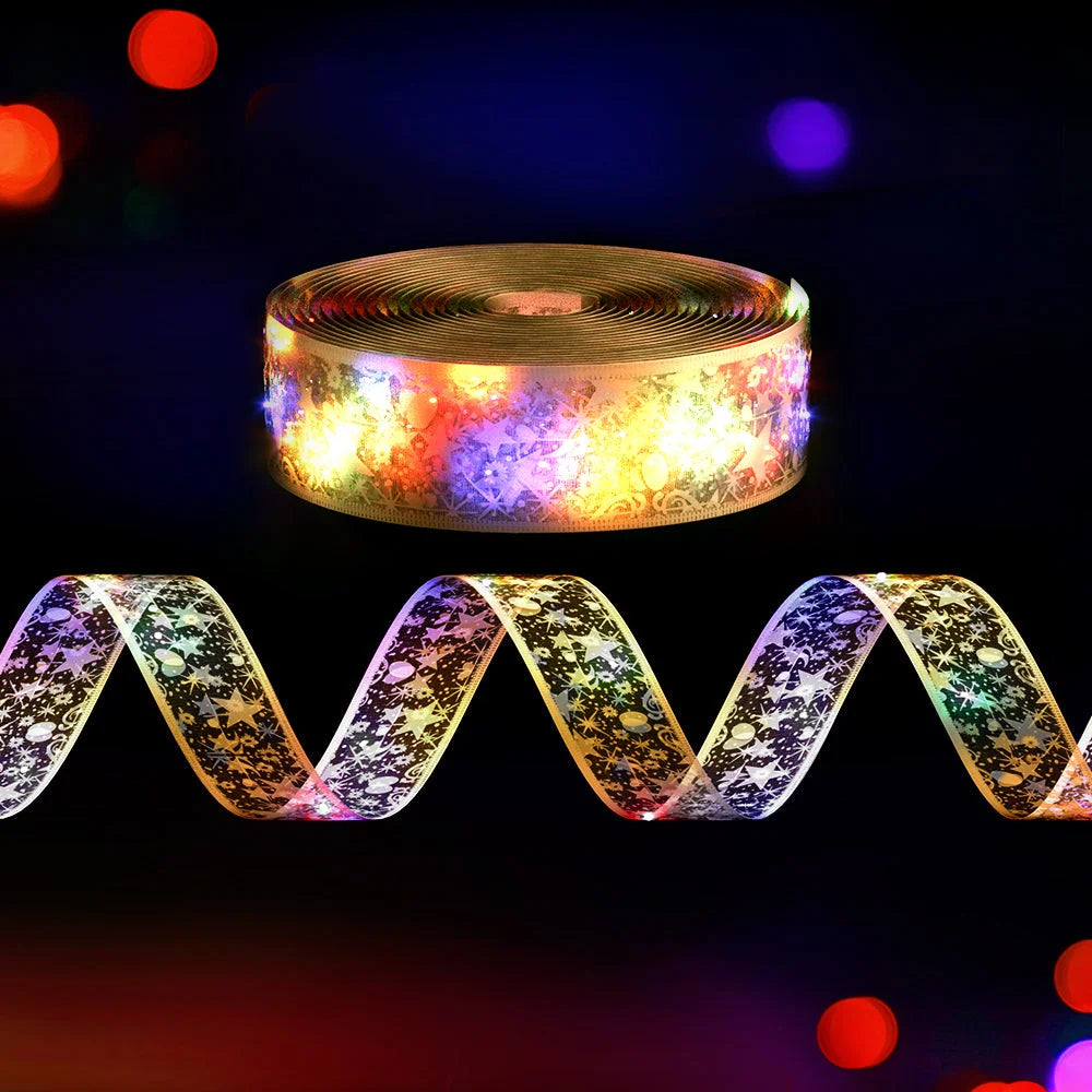 Jingle Jollys 20M Christmas Lights Fairy Ribbon Light 200