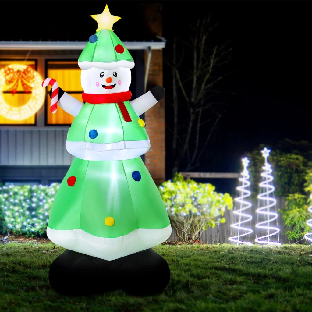 Jingle Jollys Christmas Inflatable Snowman Tree 2.75M