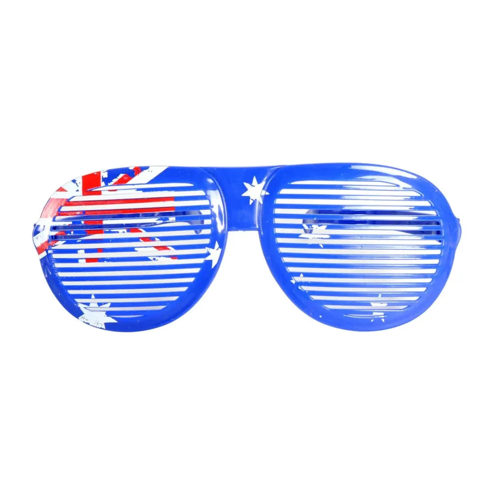 Jumbo Party Costume Glasses - Australian Flag Design