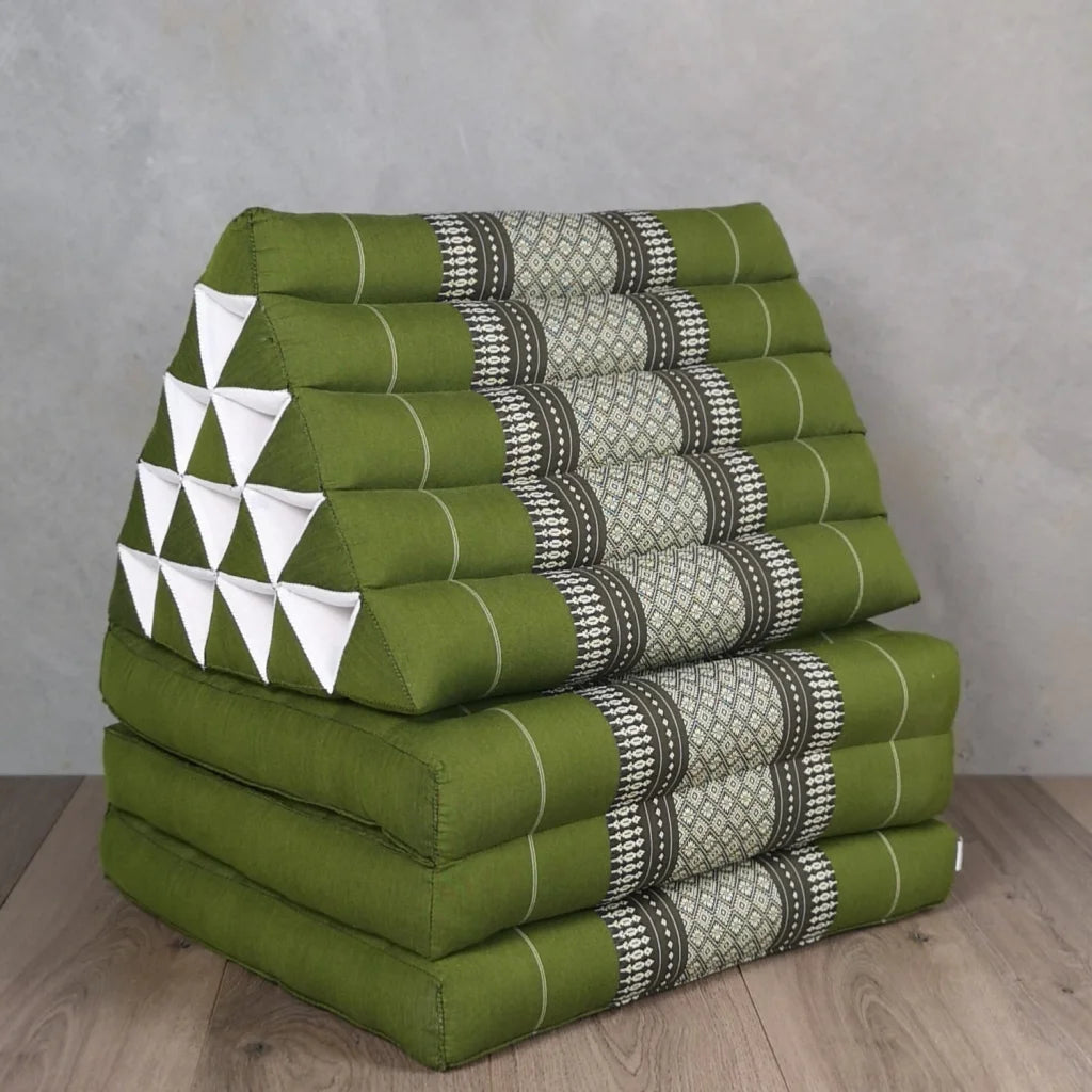 Jumbo Thai Triangle Pillow Three Folds - GR - Home & Garden