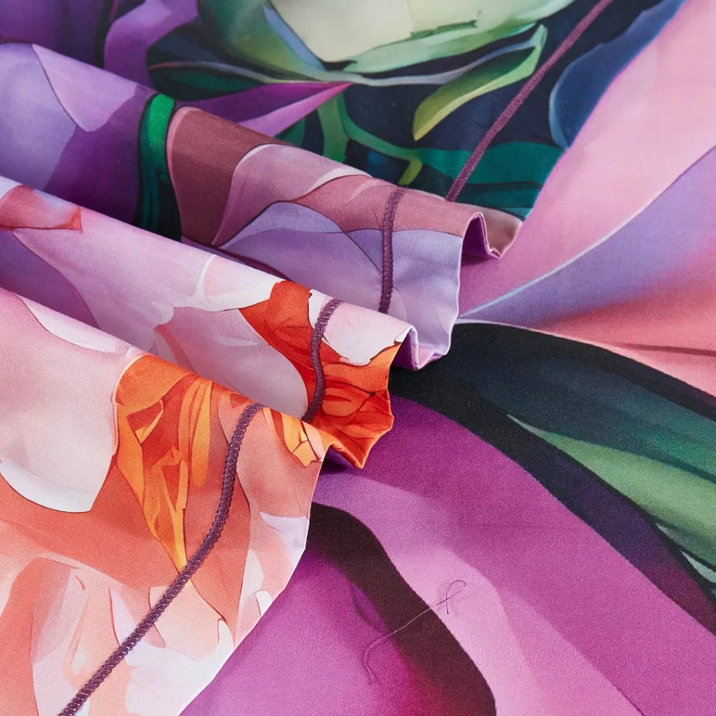 Kaie Floral Quilt Cover Set - King Size - Home & Garden