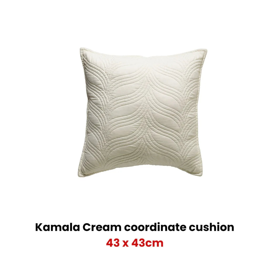 Kamala Cream Coordinate Square Filled Cushion - Home &