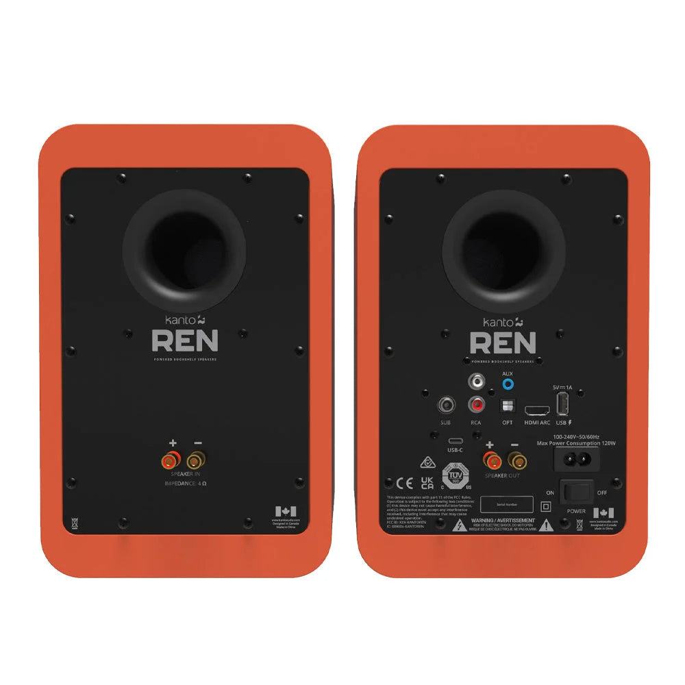 Kanto REN 200W Powered Bookshelf Speakers with HDMI ARC