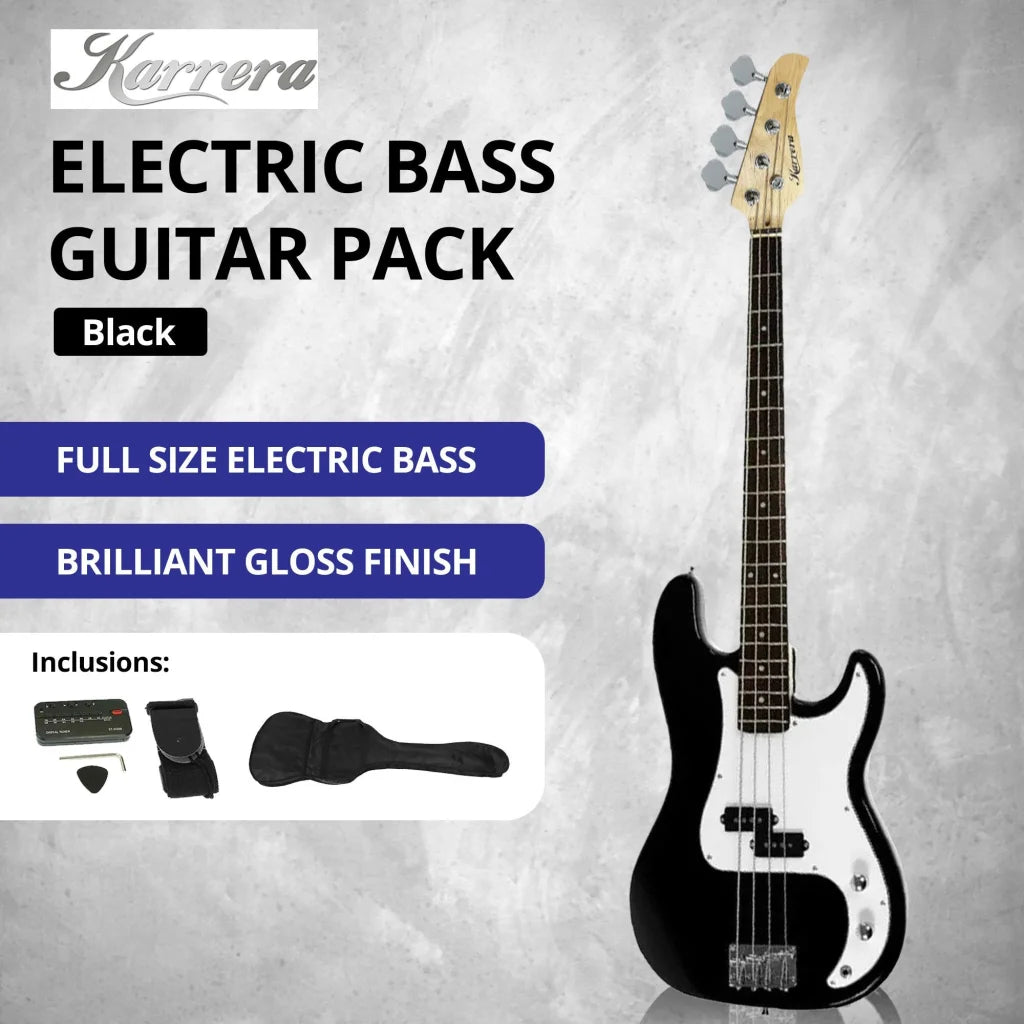 Karrera 39in Electric Guitar Bass Tuner Music 4-String