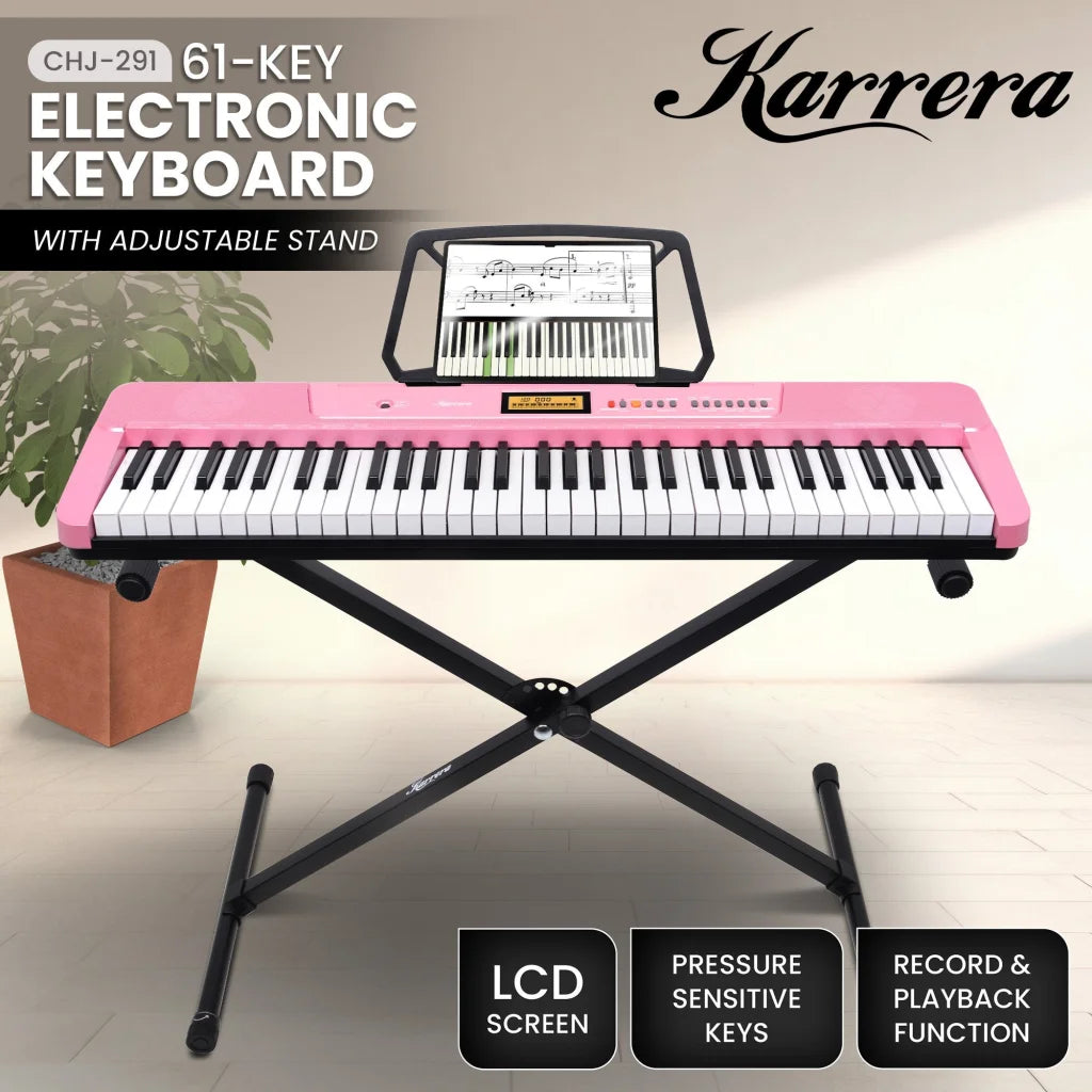 Karrera 61-Key Electronic Keyboard with LCD and Touch