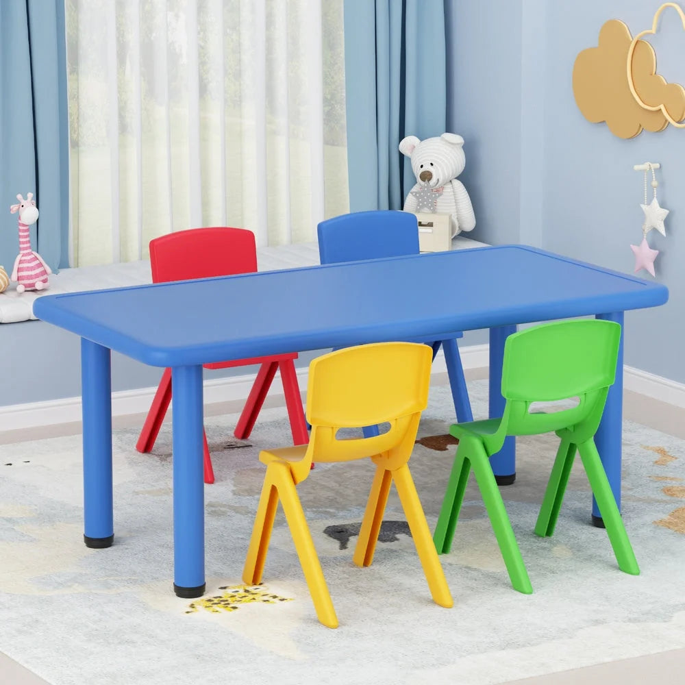 Keezi 5PCS Kids Table and Chairs Set Children Study Desk
