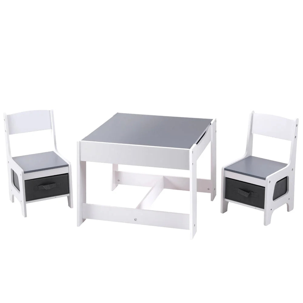 Keezi Kids Table and Chairs Set Play Activity Toys Storage