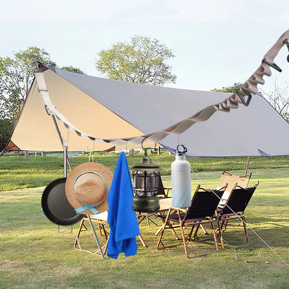 Khaki 4 PCS Heavy-Duty Outdoor Utility Strap