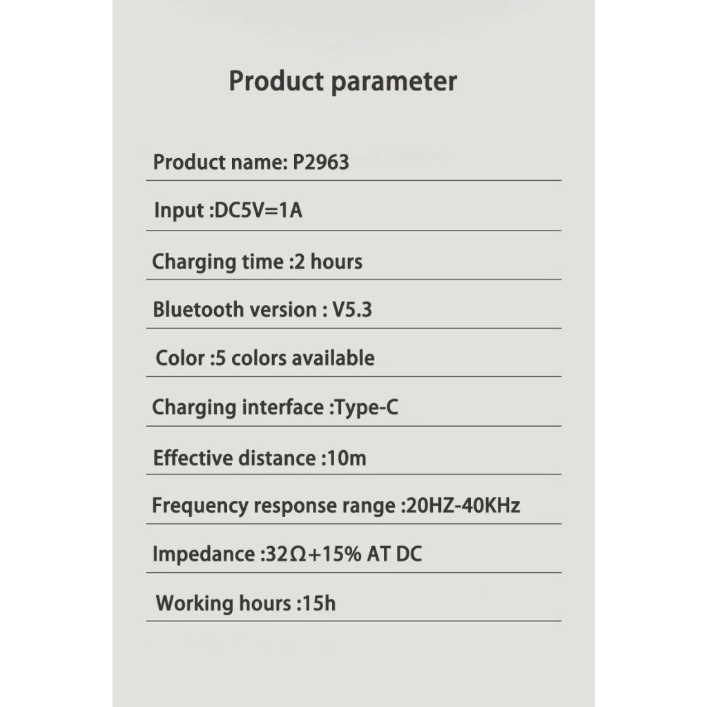 Khaki P2963 Wireless Bluetooth Headphones with LED Light