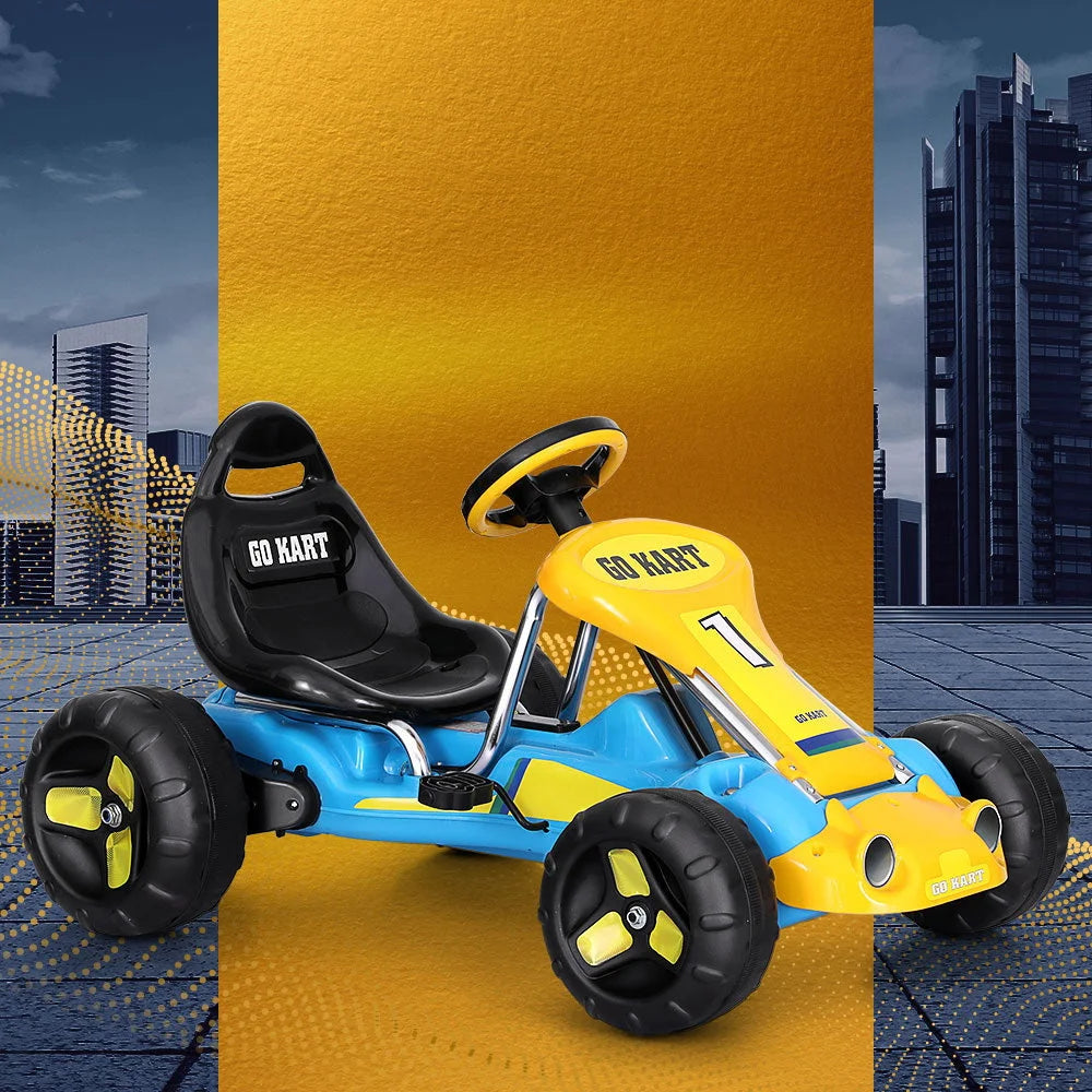 Kids Pedal Go Kart Ride-On Toys Racing Car with Plastic