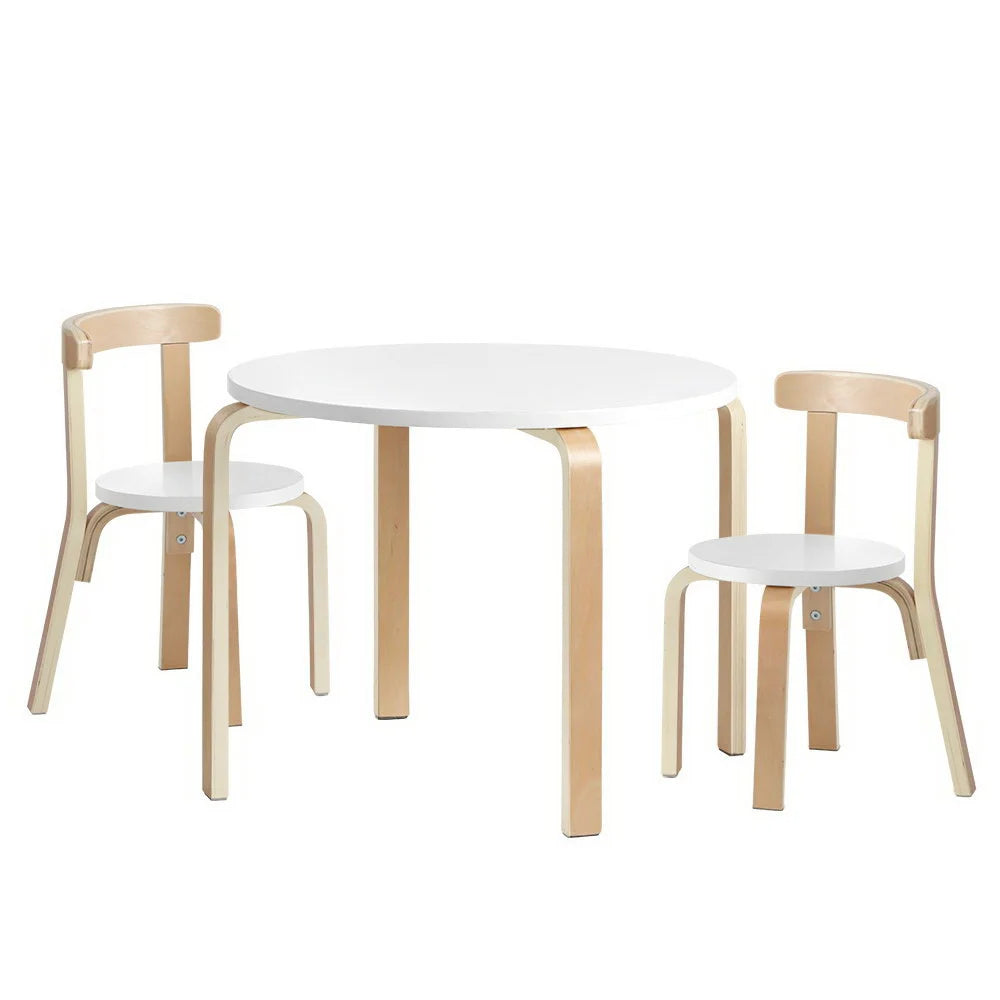 Kids Table Chair Set 3PC Nordic Desk Activity Study Play