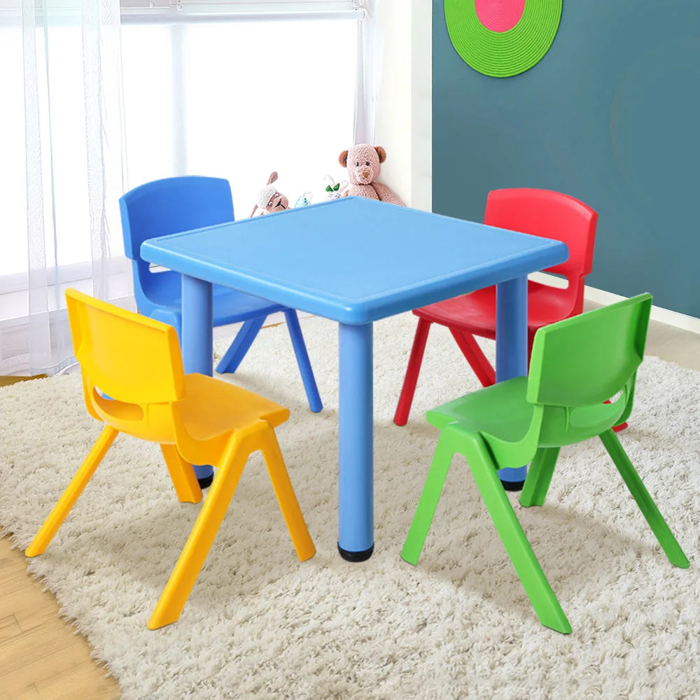 Kids Table & Chair Set (5pc) Blue - Kids Furniture