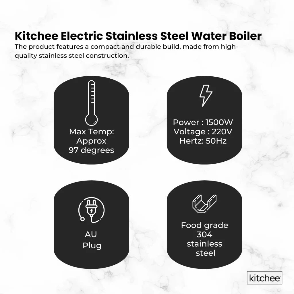 Kitchee 10L Electric Water Boiler - Stainless Steel