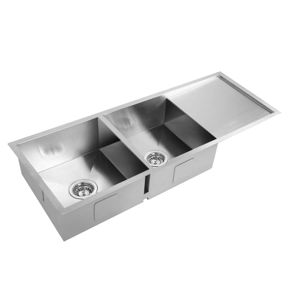 Kitchen Sink Stainless Steel Under/Topmount Laundry Double Bowl