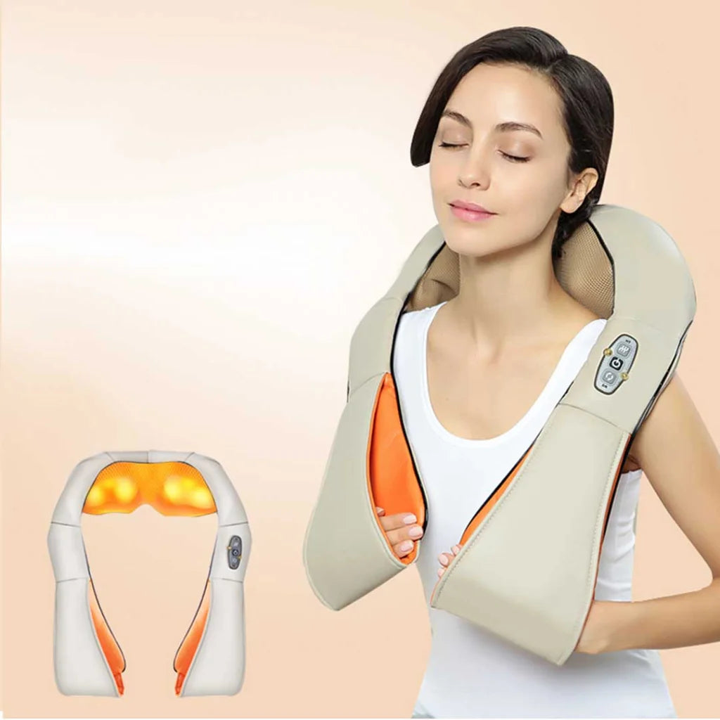 Kneading Neck Shoulder Arm Body Massager with Heat Health Care - Premium
