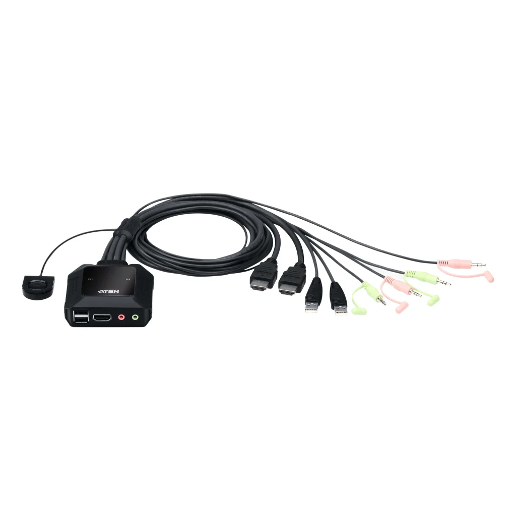 KVM Switch ATEN 2 Port USB 4K@60Hz HDMI with Remote Port