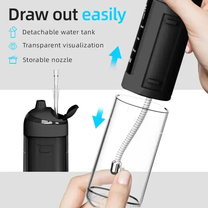 L13 White Portable Electric Water Flosser - Handheld Teeth