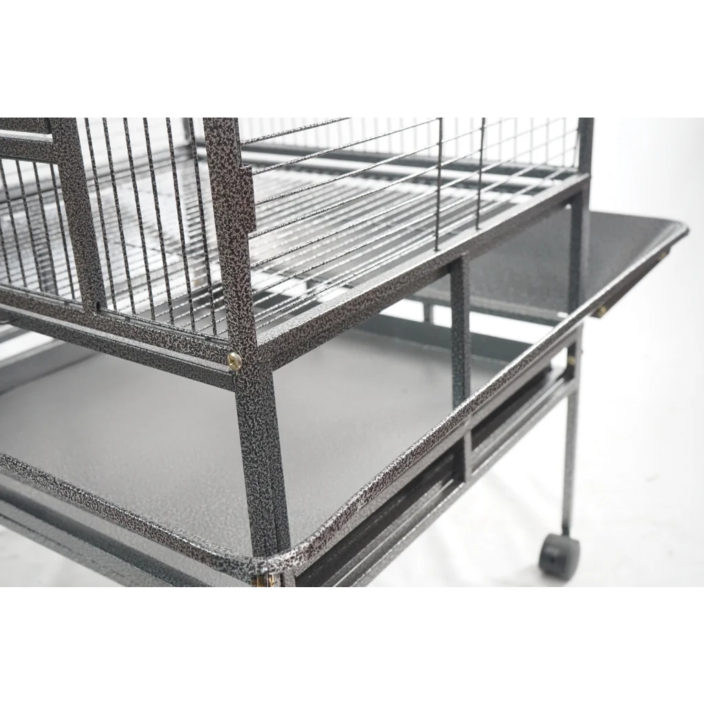 Large Bird Cage Budgie Parrot Aviary With Metal Tray Wheel