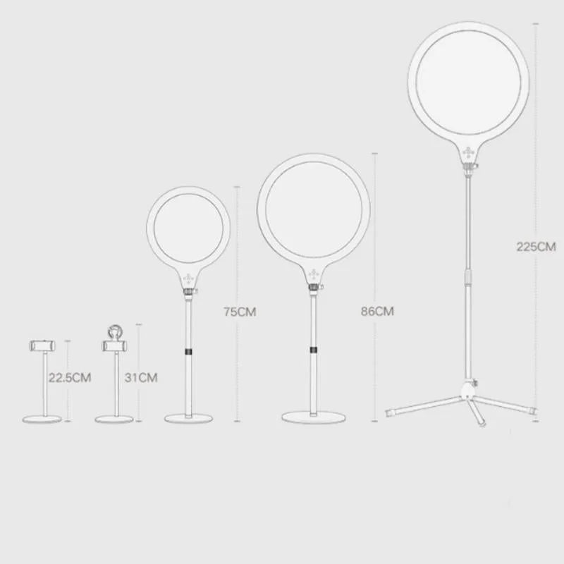 Large Desktop Beauty Fill Light Bracket for Live Broadcast