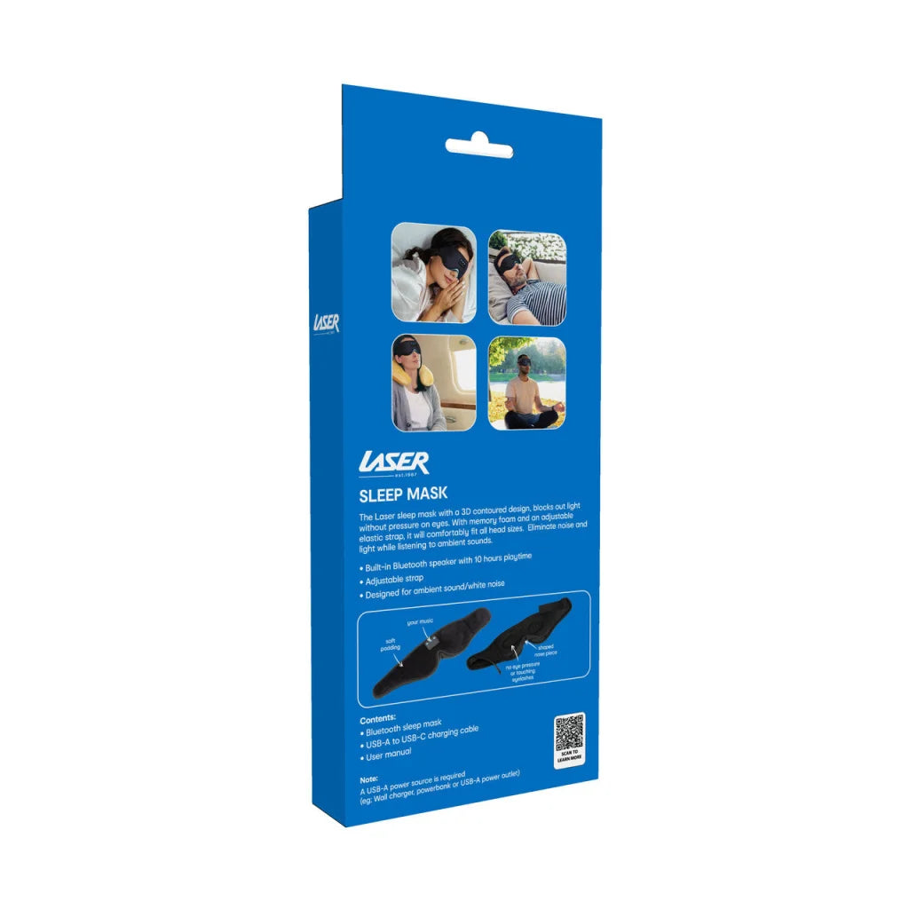 Laser sleep mask with caster wheels and side handle rail