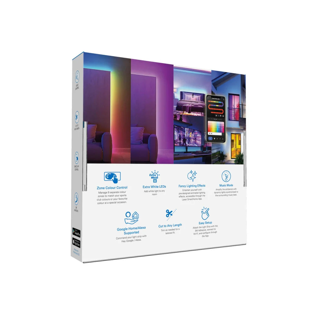 Laser Smart LED Multicolour Strip Light - 3 metres - Home &