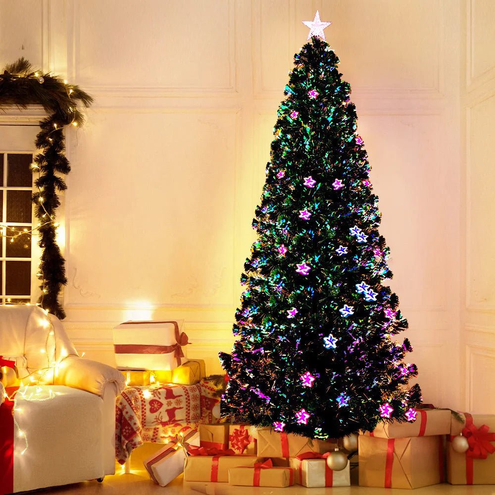 LED Christmas Tree 7FT Optic Fiber Xmas Multi-Colour Lights