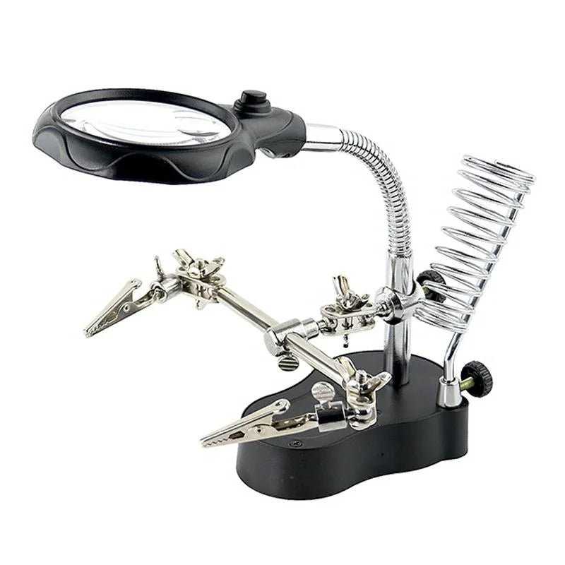 Led Light Watch Repair Magnifier With Stand And Clip-1915197535757144065