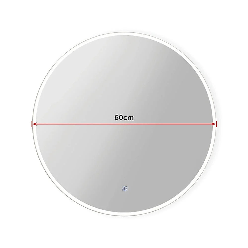 LED Wall Mirror Bathroom Mirrors Light Decor Round 60cm