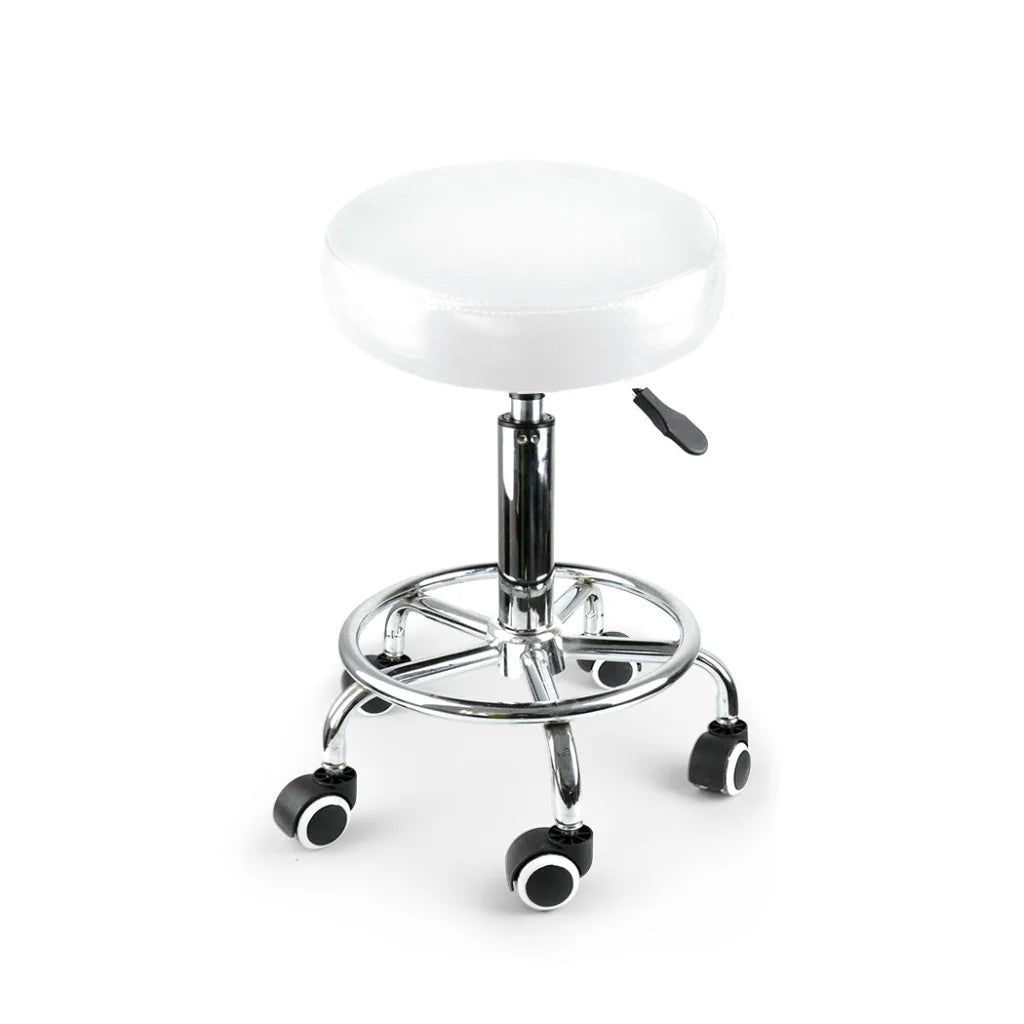 Levede Salon Stool Swivel Hairdressing White-1973193726784311296