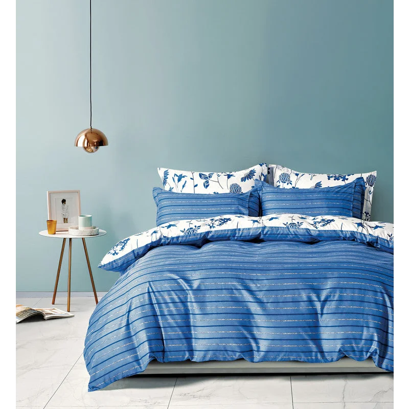 Lin Microfiber Reversible Quilt Cover Set - Super King Size