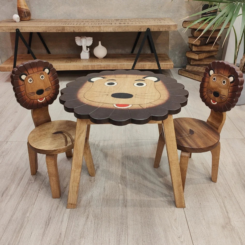 Lion Table Chairs Set - Furniture > Outdoor > Outdoor Chairs