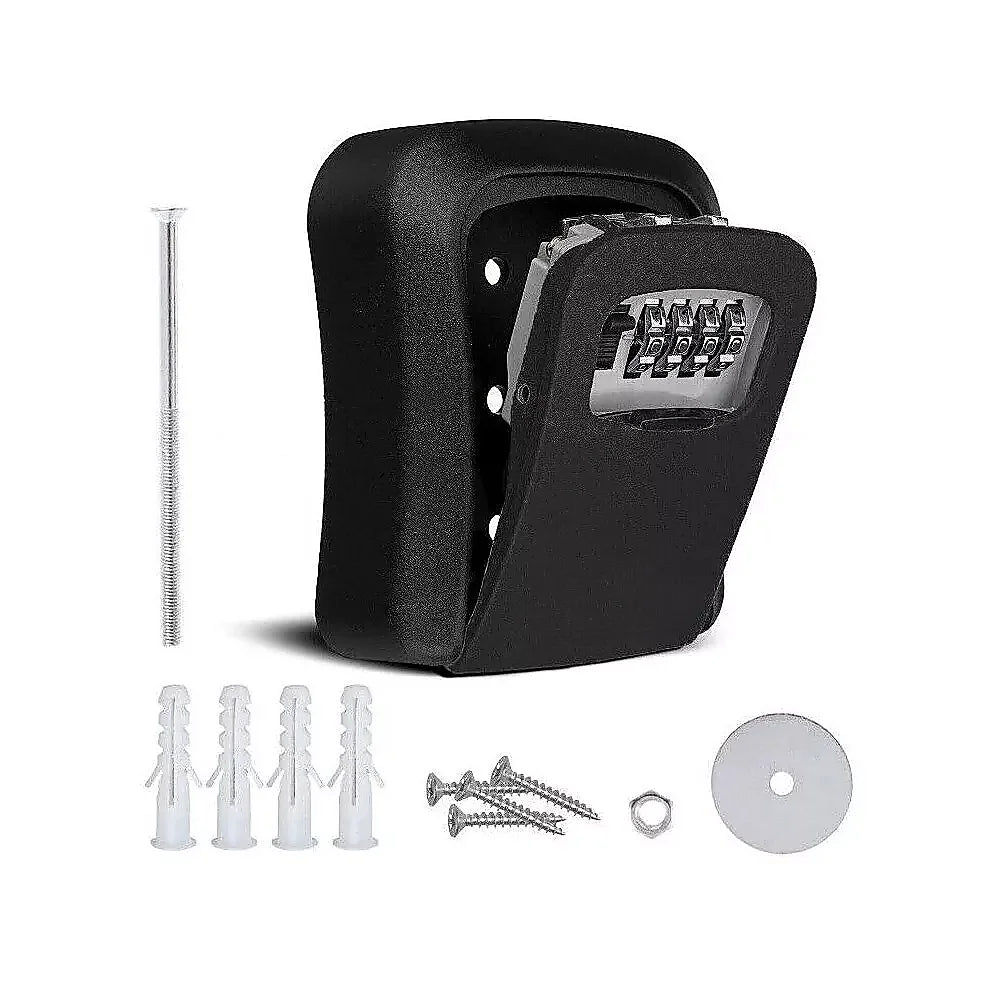 Lock Box Key Safe 4 Combination Outdoor Security Wall