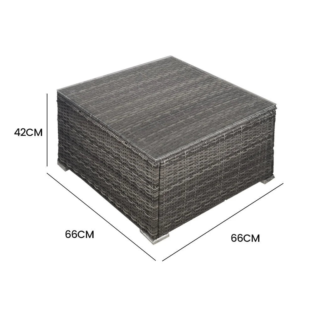 LONDON RATTAN Outdoor Wicker Coffee Table Patio Furniture 1