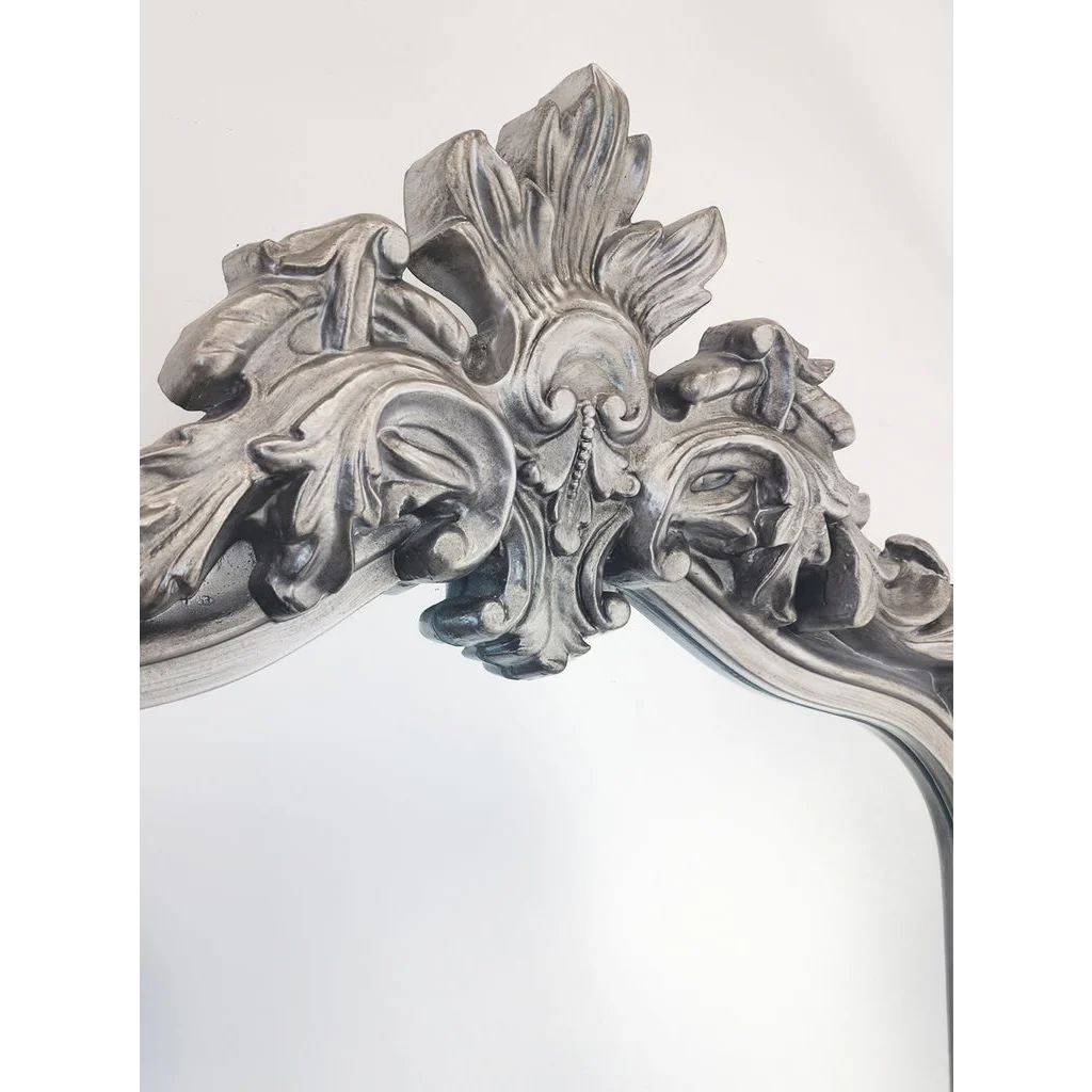 LUX Arch French Provincial Ornate Mirror - Antique Silver